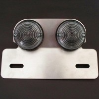 LAMPA PODWÓJNA OKR. Z PODSTAWĄ ALU BIAŁA