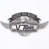 EMBLEMAT PRZYKLEJANY V-TWIN DUŻY - BRAK